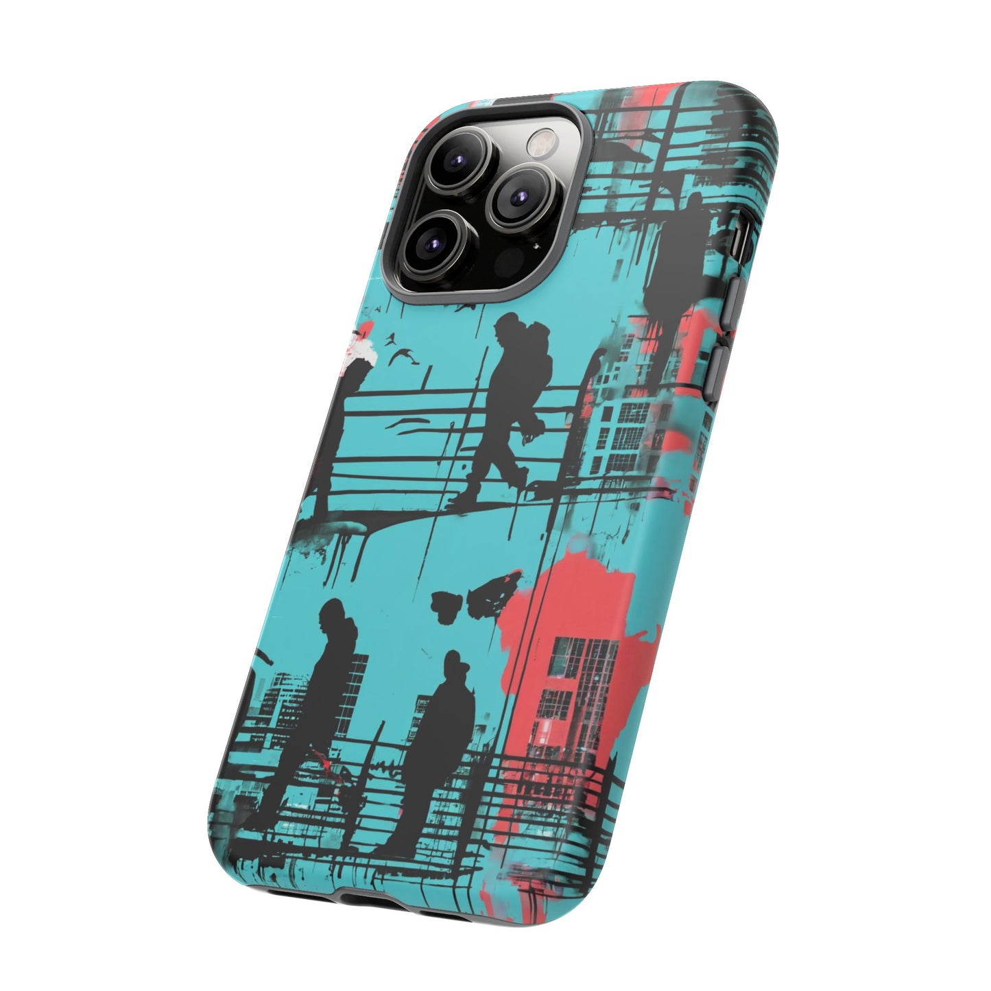 Graffiti Urban Phone Case - City Silhouettes Cool Cover for iPhone 15-11 and Samsung Galaxy 24-10