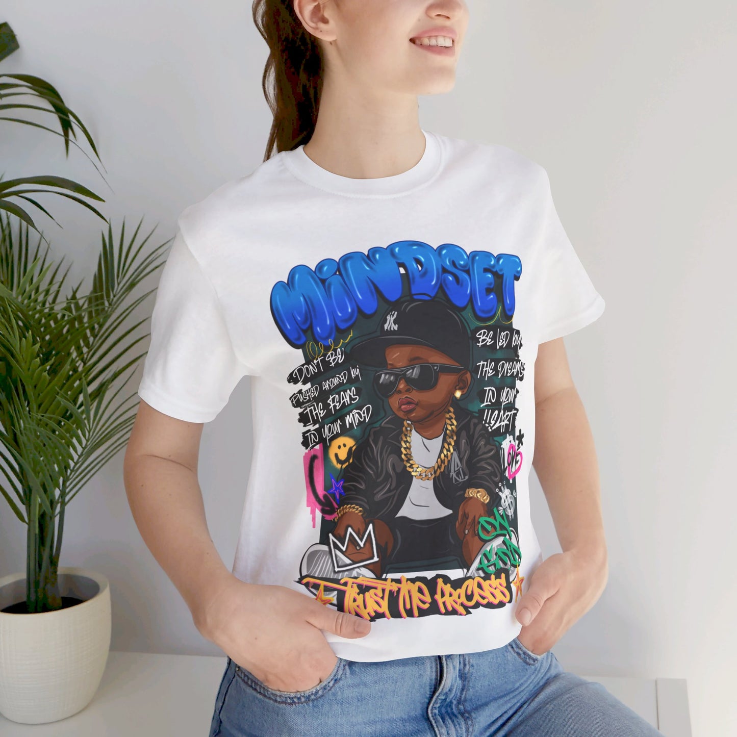 Graffiti Art Tee with Inspiring Quote | Unisex Street Style Shirt for Men and Women