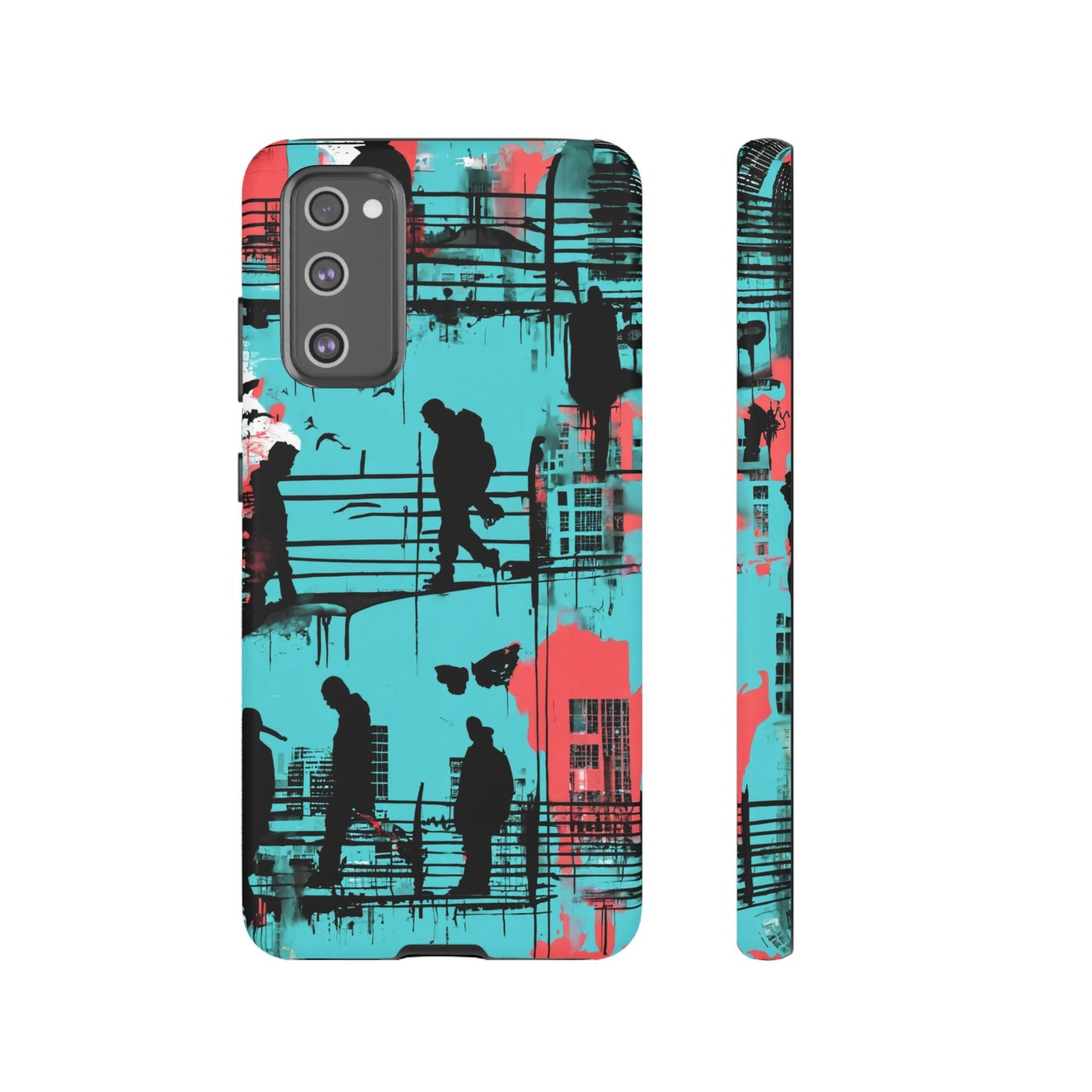 Graffiti Urban Phone Case - City Silhouettes Cool Cover for iPhone 15-11 and Samsung Galaxy 24-10