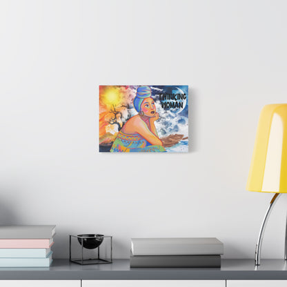 Stretched Canvas Art - Thinking Woman