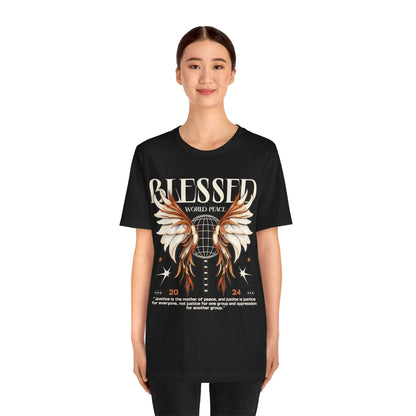 Blessed 2024 Black Unisex Tee - Peace and Justice Fashion Statement