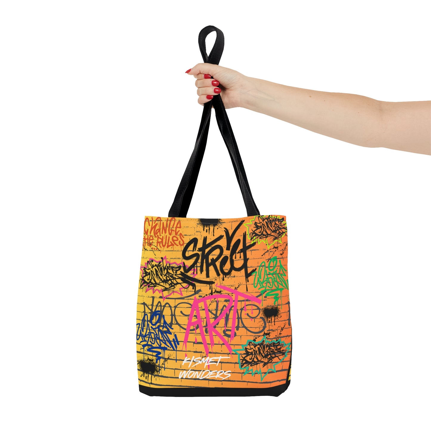 Stand Out in Style: Vibrant Artsy Tote Featuring Captivating Street Art & Music Theme