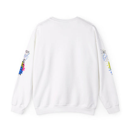 Limited Edition 'Actin Bad' Spray Paint Graffiti Style Sweatshirt - Pink, Blue, Yellow - Artistic Fashion Statement