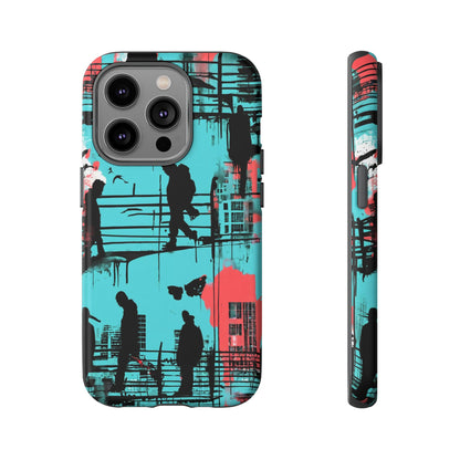 Graffiti Urban Phone Case - City Silhouettes Cool Cover for iPhone 15-11 and Samsung Galaxy 24-10