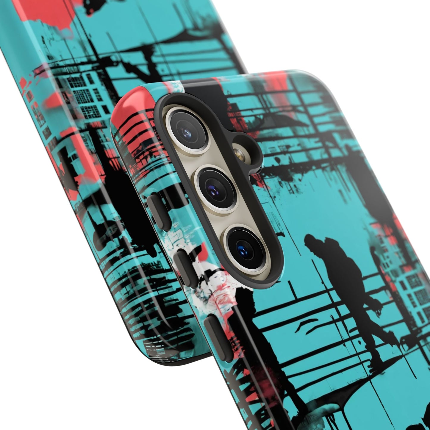 Graffiti Urban Phone Case - City Silhouettes Cool Cover for iPhone 15-11 and Samsung Galaxy 24-10