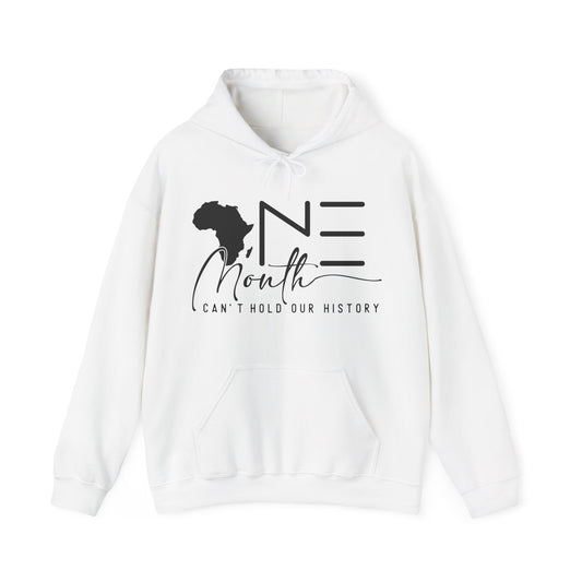 Black Culture Pride: 'One Month Can't Hold Our History' Hoodie with Pouch Pocket