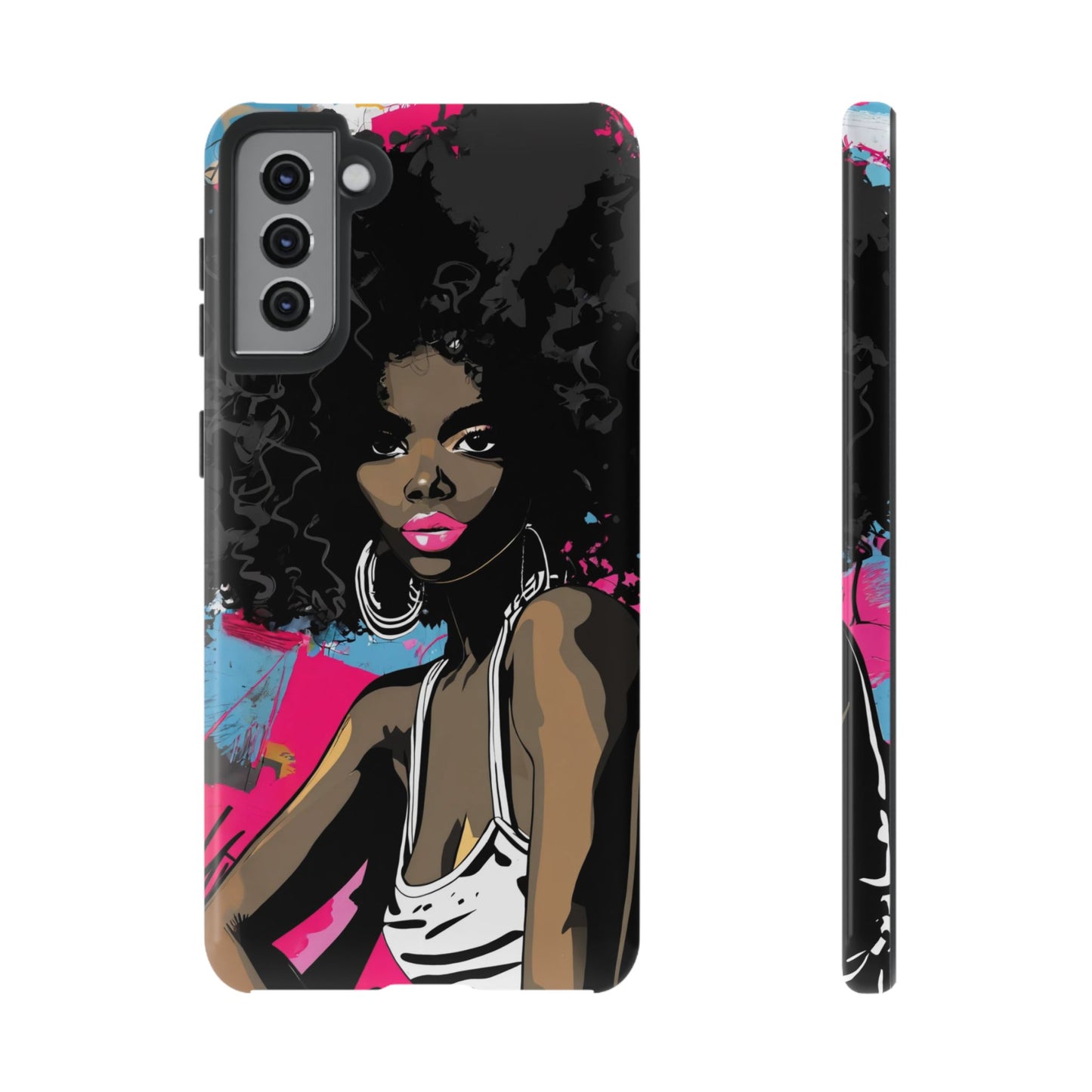 Chic AFRO Phone Case Cover - Stylish Graffiti Art Design for iPhone & Samsung