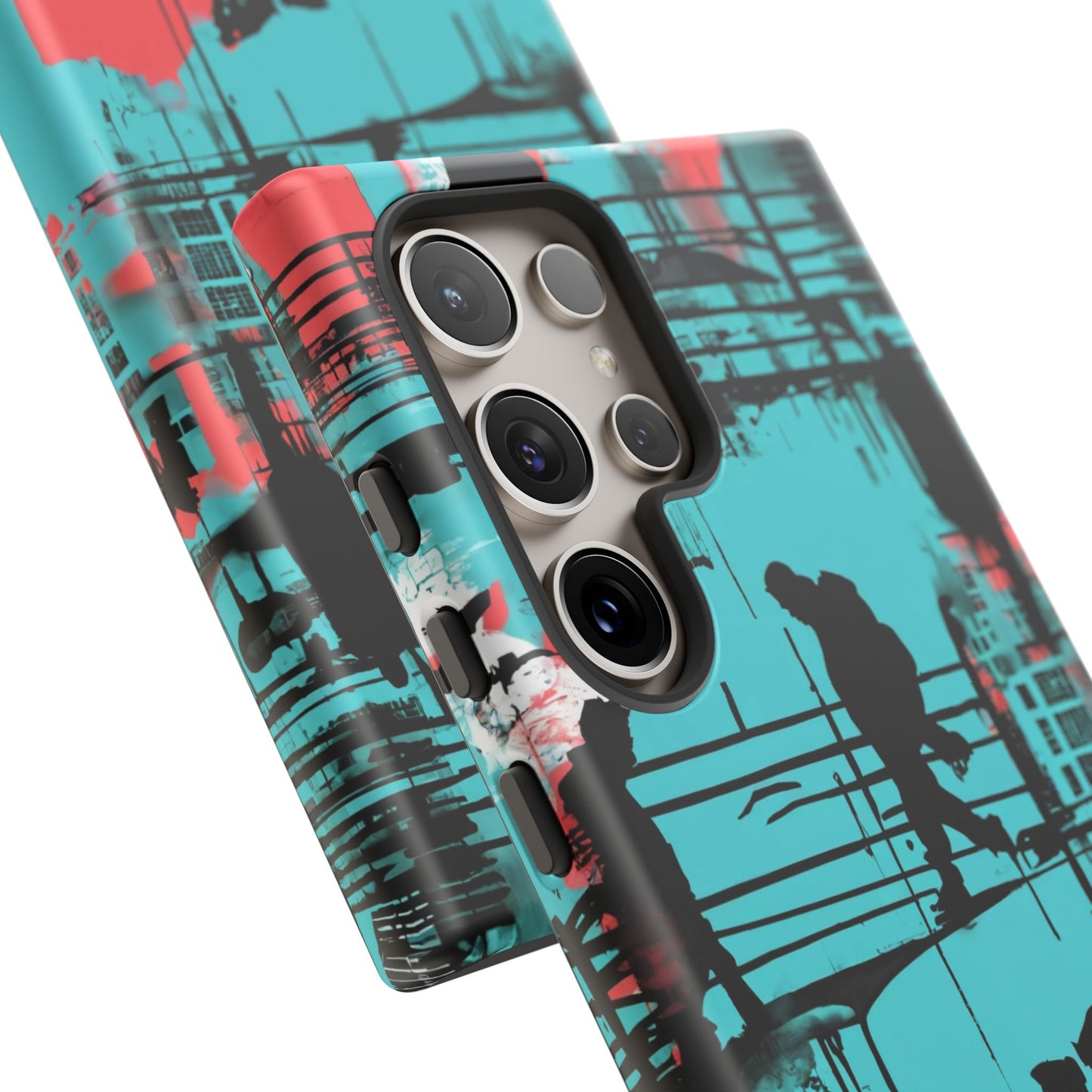 Graffiti Urban Phone Case - City Silhouettes Cool Cover for iPhone 15-11 and Samsung Galaxy 24-10