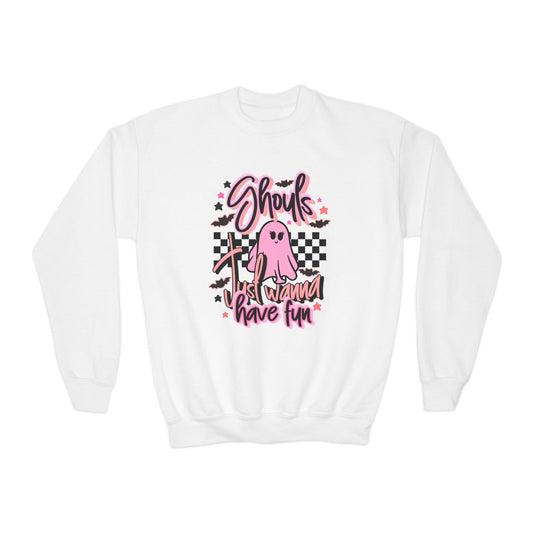 Spooktacular Kids Halloween Sweatshirt | Ghosts & Bats