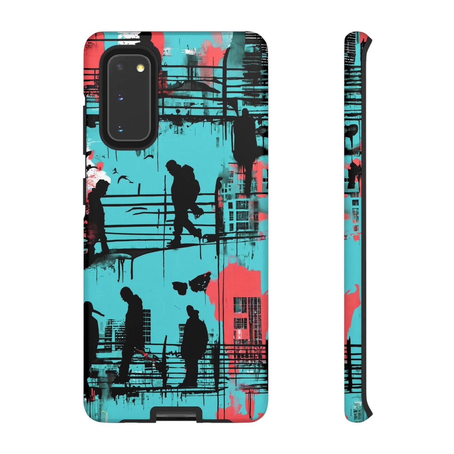Graffiti Urban Phone Case - City Silhouettes Cool Cover for iPhone 15-11 and Samsung Galaxy 24-10