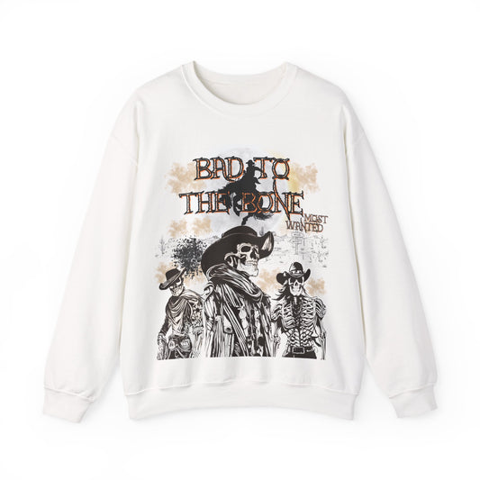 Wild West Dreams Cowboy Skeleton Sweatshirt | Halloween Western Crewneck