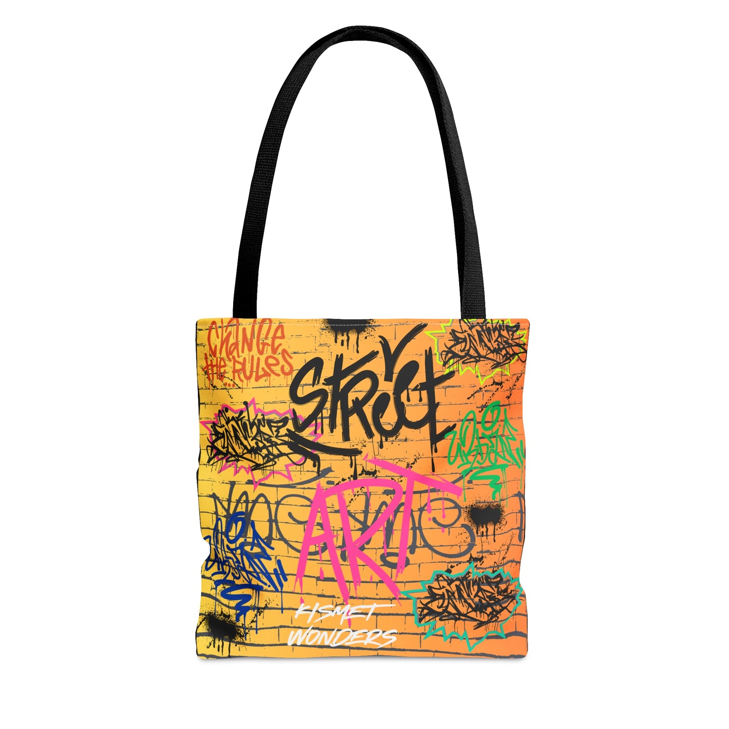 Stand Out in Style: Vibrant Artsy Tote Featuring Captivating Street Art & Music Theme