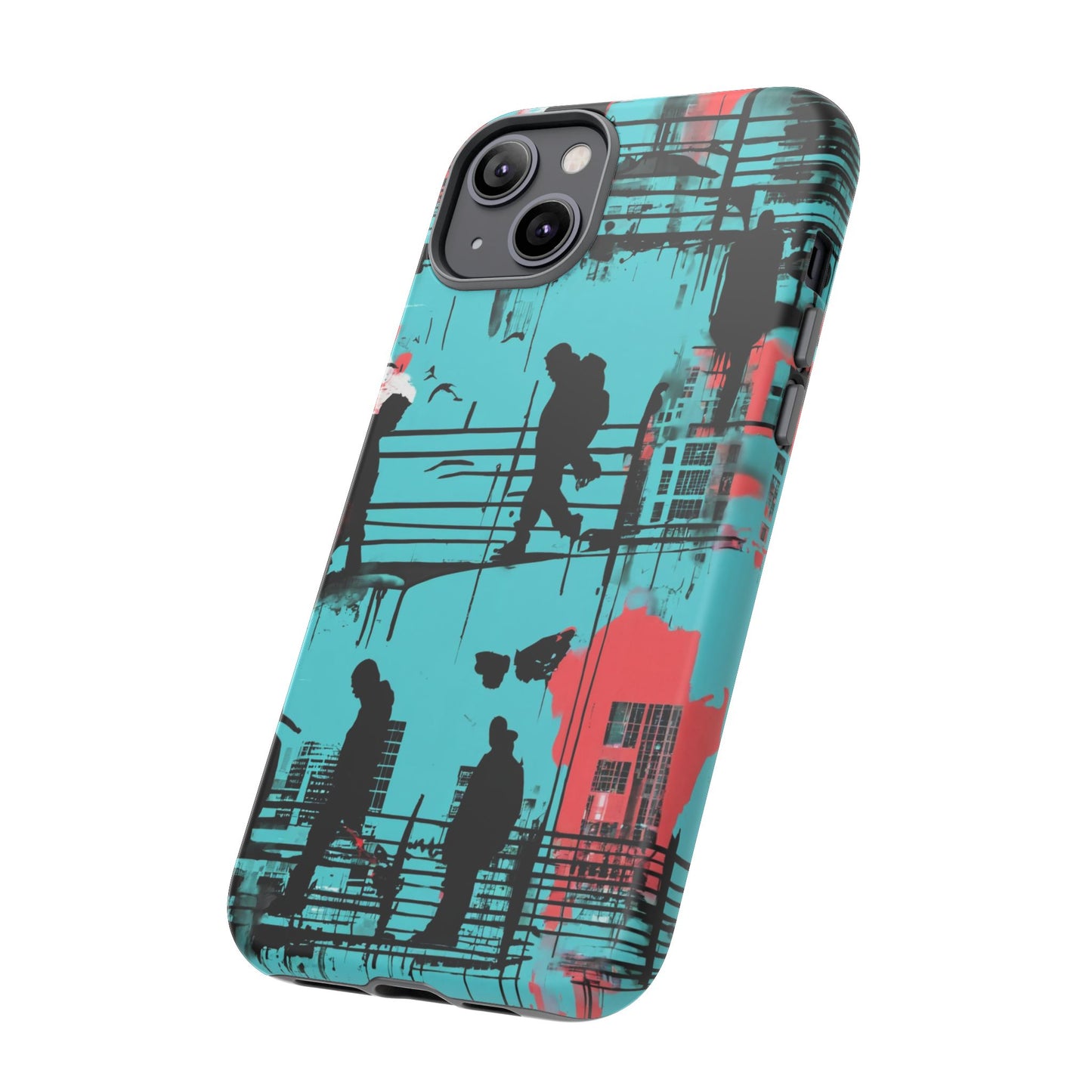 Graffiti Urban Phone Case - City Silhouettes Cool Cover for iPhone 15-11 and Samsung Galaxy 24-10
