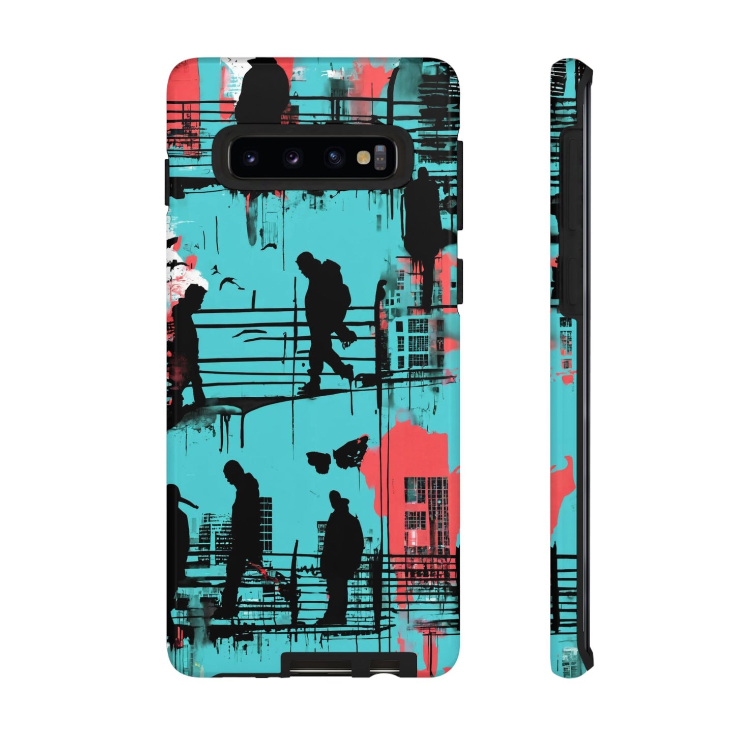 Graffiti Urban Phone Case - City Silhouettes Cool Cover for iPhone 15-11 and Samsung Galaxy 24-10
