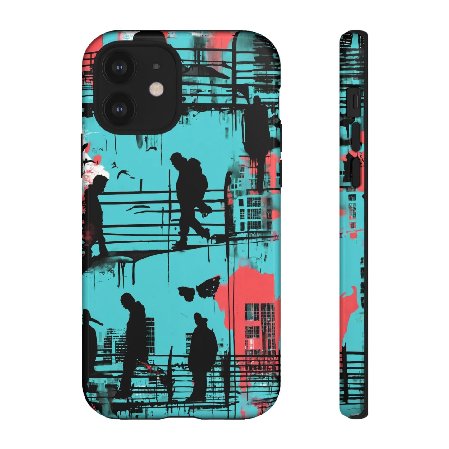 Graffiti Urban Phone Case - City Silhouettes Cool Cover for iPhone 15-11 and Samsung Galaxy 24-10