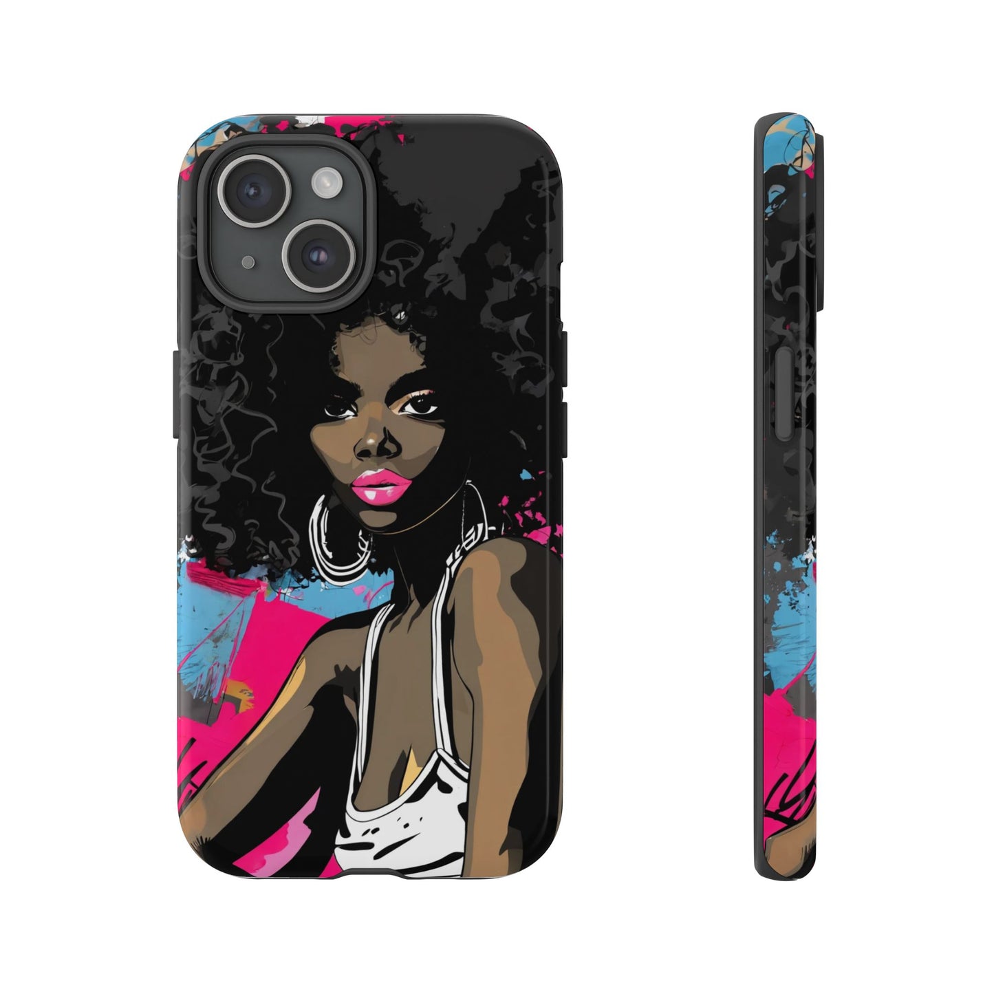 Chic AFRO Phone Case Cover - Stylish Graffiti Art Design for iPhone & Samsung