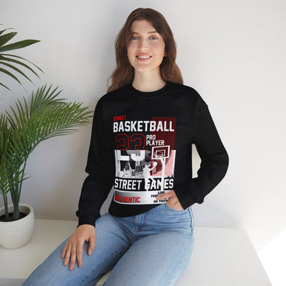 City Street Games Sweatshirt - Red, Black, White Urban Style