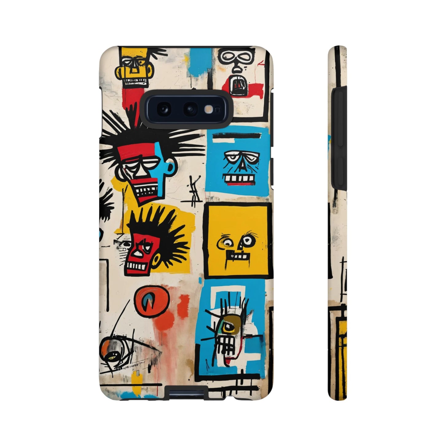 Unique Basquiat-Inspired Phone Case - Colorful Art Graffiti Cover for iPhone 15-11 & Samsung 24-10