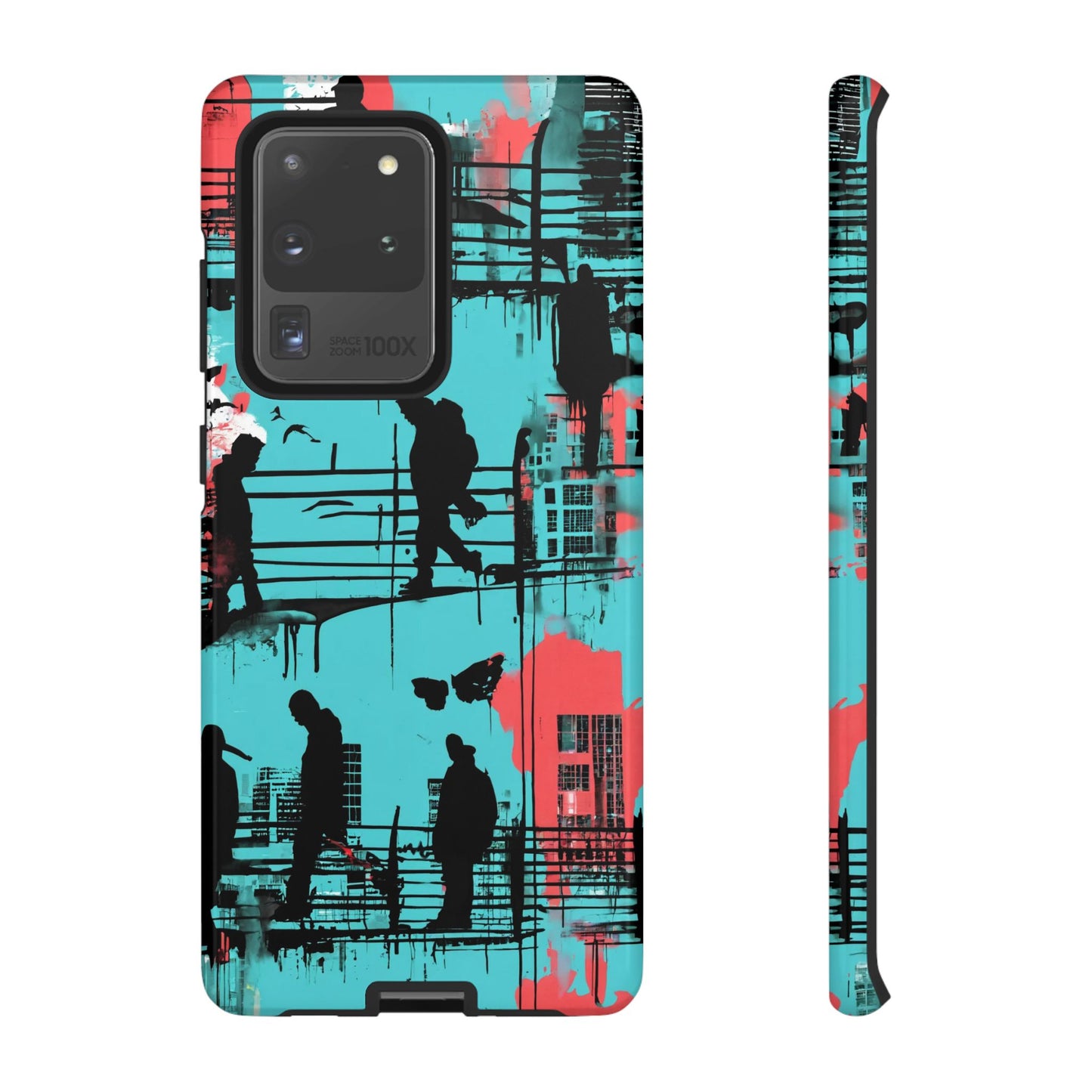 Graffiti Urban Phone Case - City Silhouettes Cool Cover for iPhone 15-11 and Samsung Galaxy 24-10