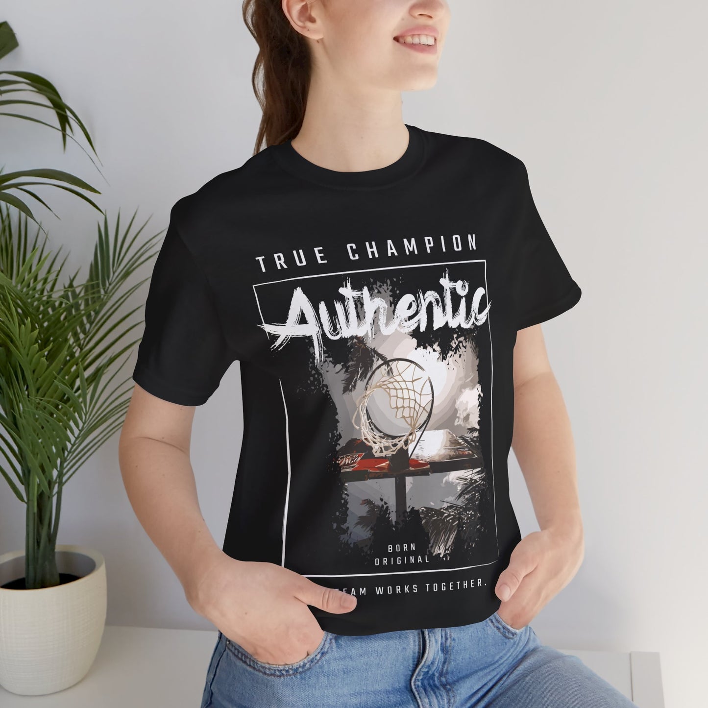 Inspirational Streetwear Shirt - Unisex Black Champion Tee