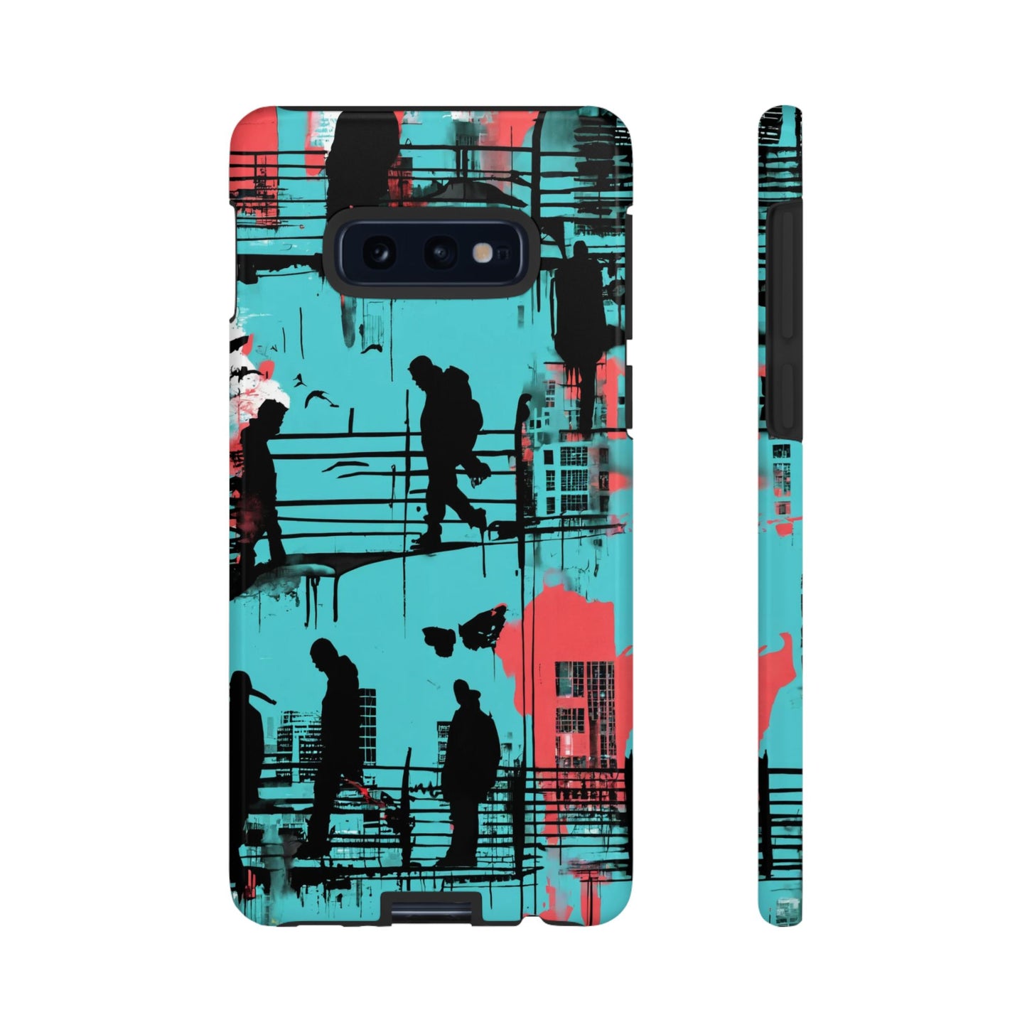 Graffiti Urban Phone Case - City Silhouettes Cool Cover for iPhone 15-11 and Samsung Galaxy 24-10