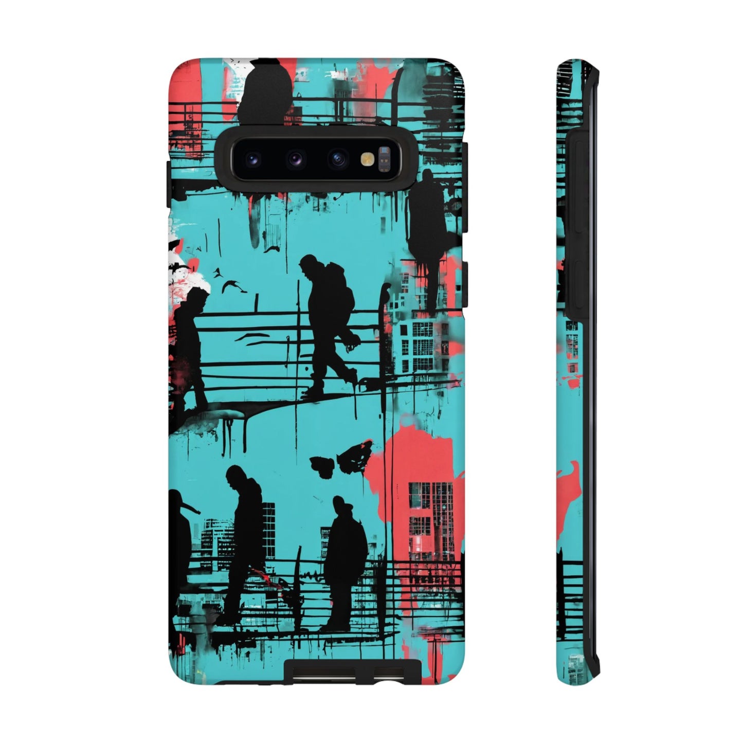 Graffiti Urban Phone Case - City Silhouettes Cool Cover for iPhone 15-11 and Samsung Galaxy 24-10