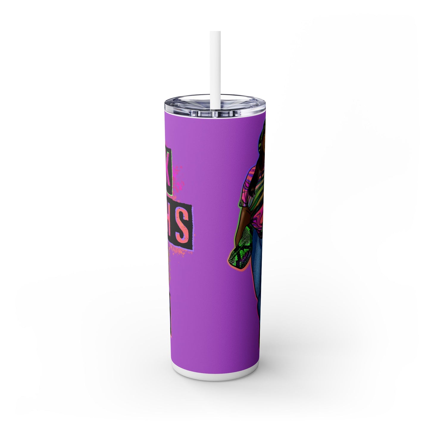 Empowerment in Every Sip: Stainless Steel Skinny Tumbler - Thick Thighs Save Lives