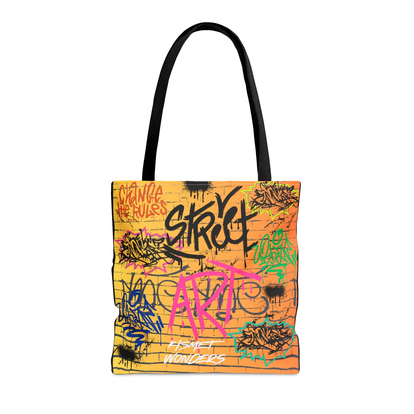 Stand Out in Style: Vibrant Artsy Tote Featuring Captivating Street Art & Music Theme