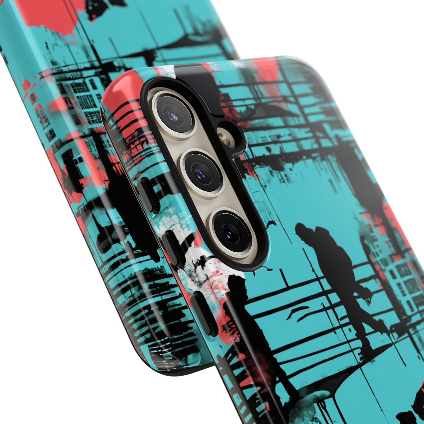 Graffiti Urban Phone Case - City Silhouettes Cool Cover for iPhone 15-11 and Samsung Galaxy 24-10