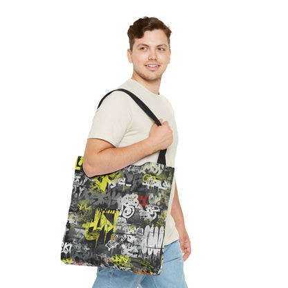 Statement Street Style Tote Bag with Graffiti Art - Fashionable and Practical