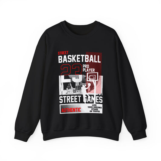 City Street Games Sweatshirt - Red, Black, White Urban Style