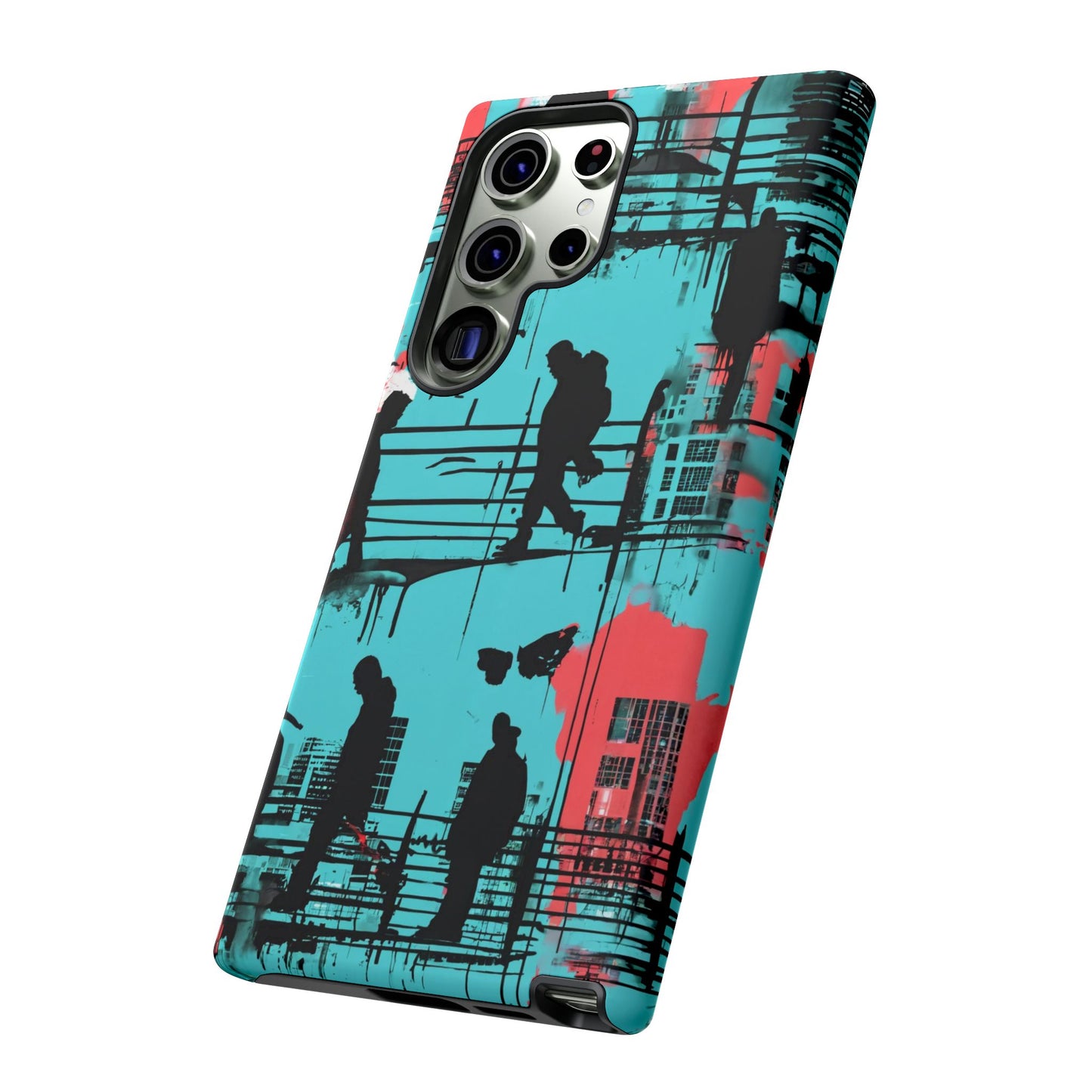 Graffiti Urban Phone Case - City Silhouettes Cool Cover for iPhone 15-11 and Samsung Galaxy 24-10