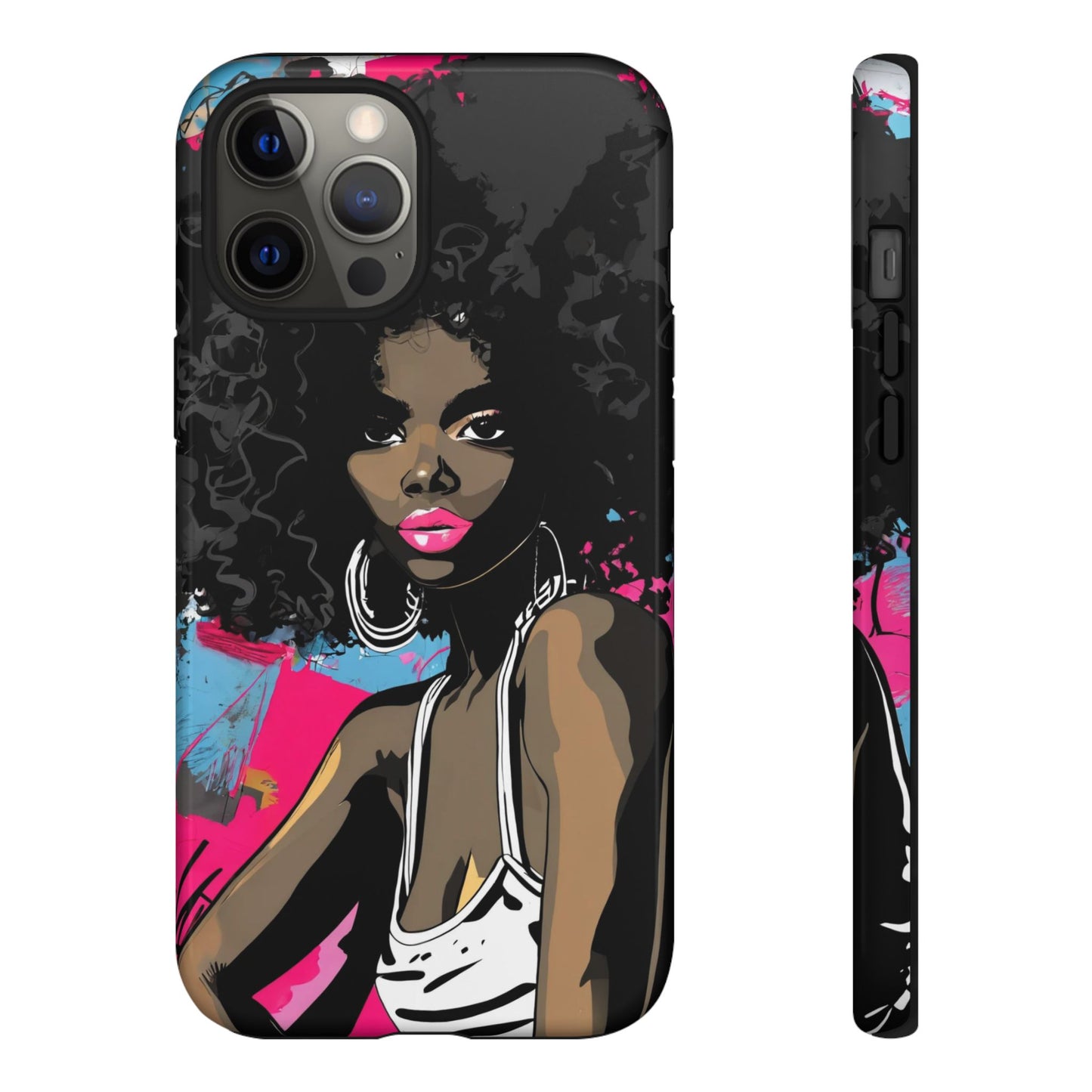 Chic AFRO Phone Case Cover - Stylish Graffiti Art Design for iPhone & Samsung