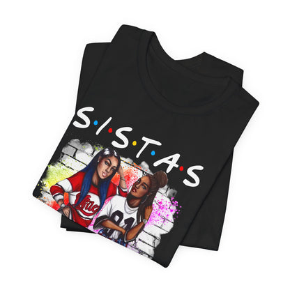 Sistas Black Tee: Chic Urban Style for Besties | Empowerment in Street Fashion