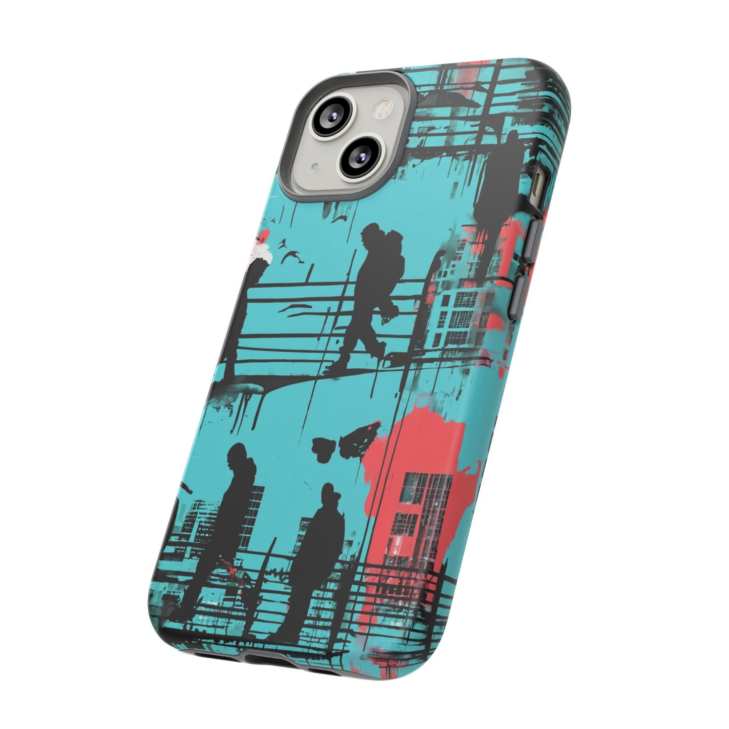 Graffiti Urban Phone Case - City Silhouettes Cool Cover for iPhone 15-11 and Samsung Galaxy 24-10