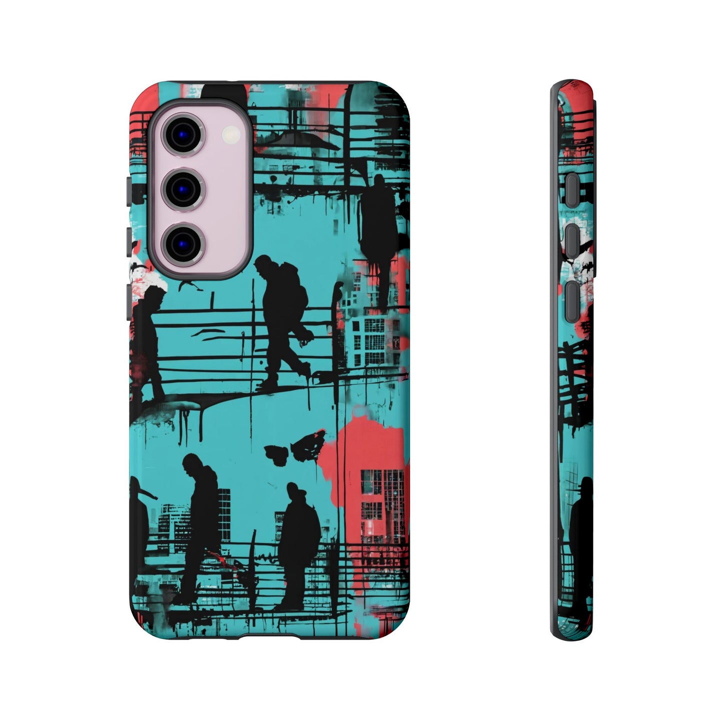 Graffiti Urban Phone Case - City Silhouettes Cool Cover for iPhone 15-11 and Samsung Galaxy 24-10