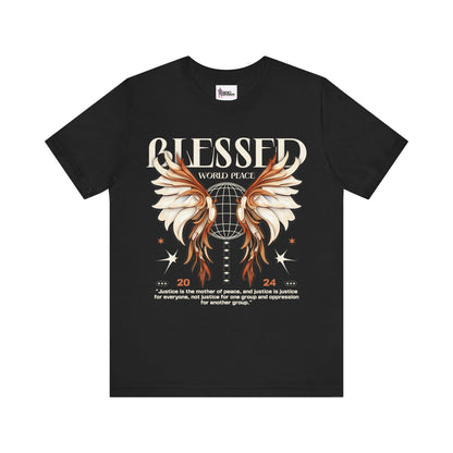 Blessed 2024 Black Unisex Tee - Peace and Justice Fashion Statement