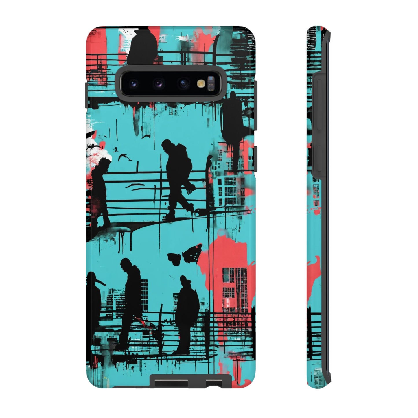 Graffiti Urban Phone Case - City Silhouettes Cool Cover for iPhone 15-11 and Samsung Galaxy 24-10