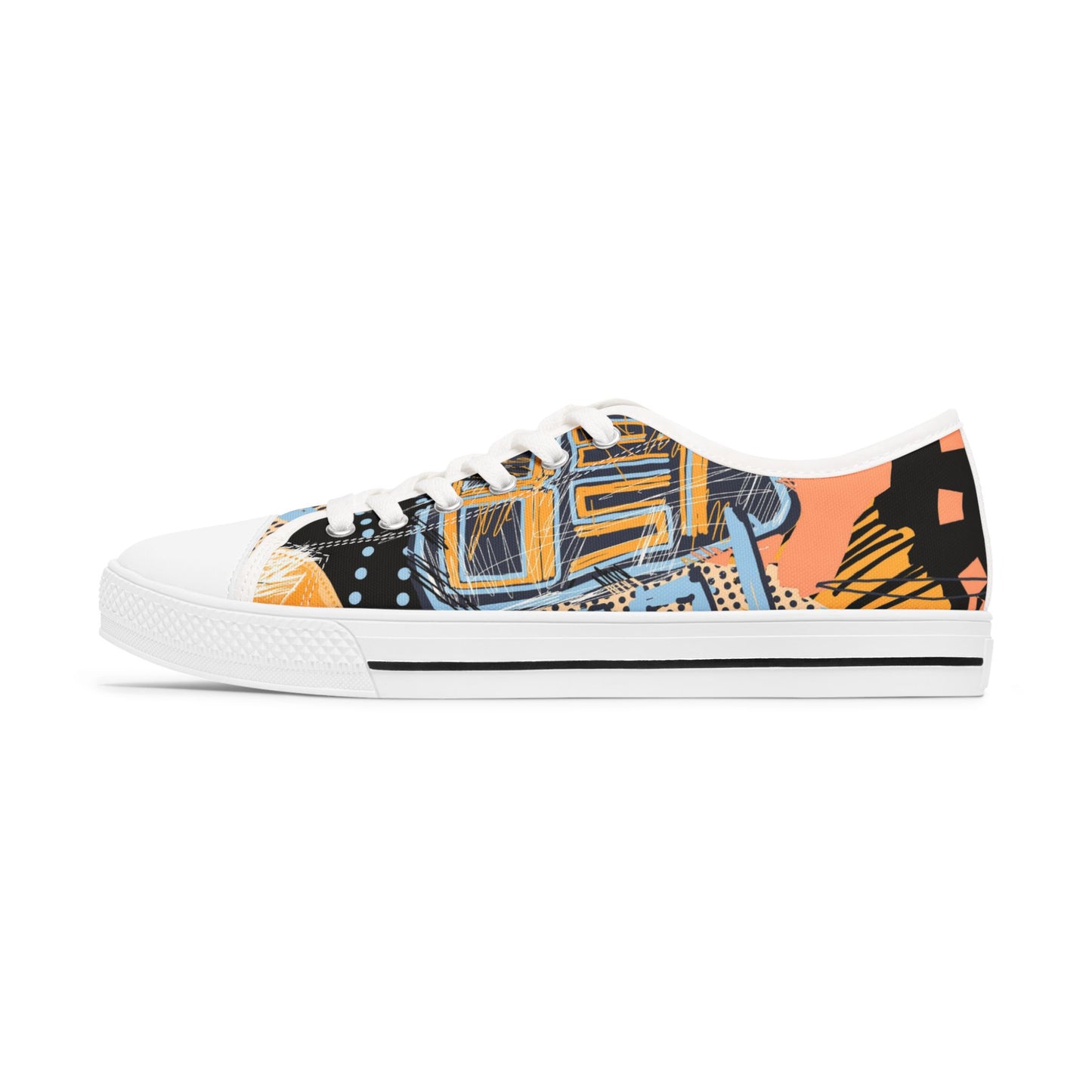 Geometric Low Top Sneakers for Women