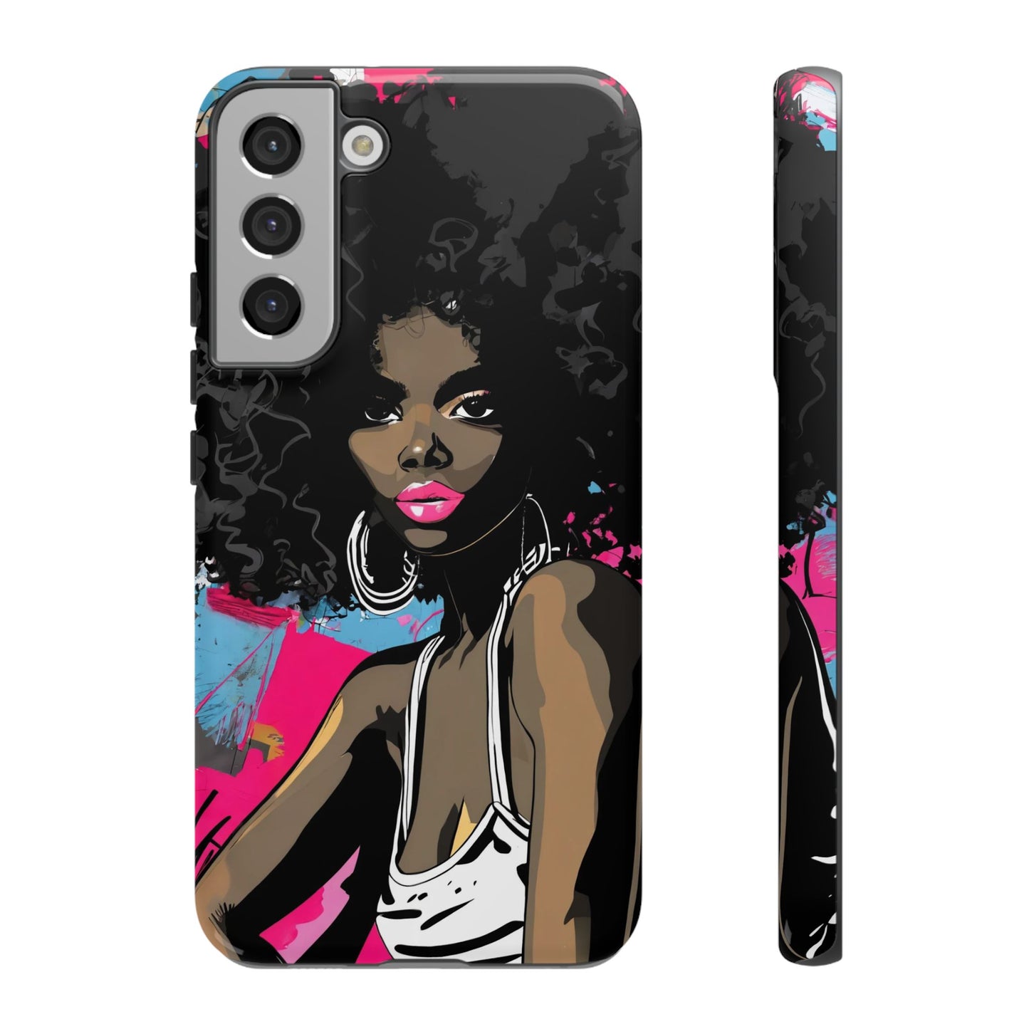 Chic AFRO Phone Case Cover - Stylish Graffiti Art Design for iPhone & Samsung