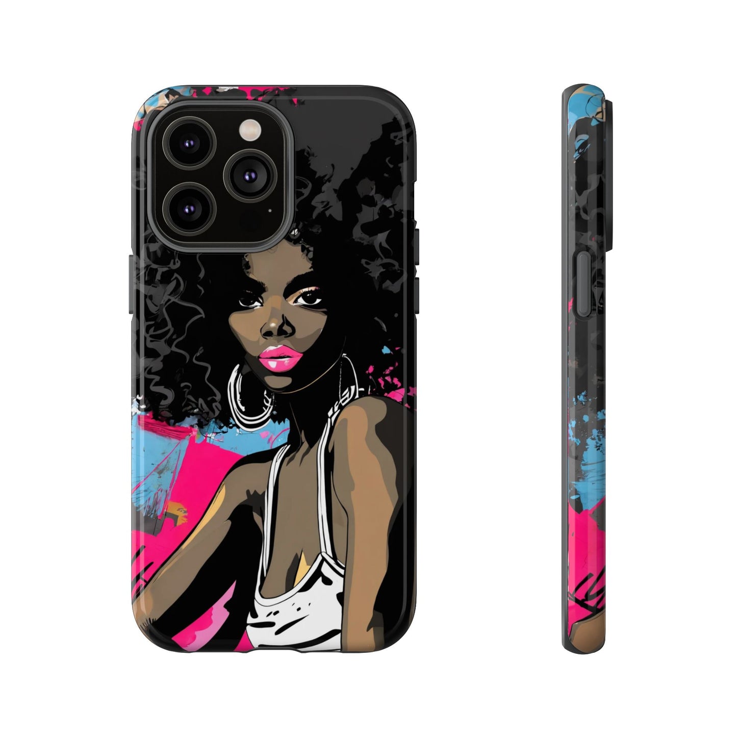 Chic AFRO Phone Case Cover - Stylish Graffiti Art Design for iPhone & Samsung