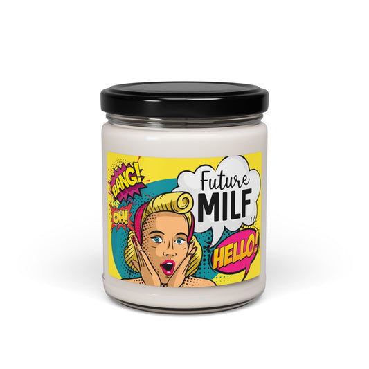 Future MILF Scented Soy Candle - Fun Pop Art Decor for Home