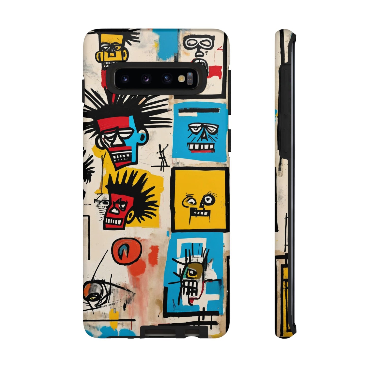 Unique Basquiat-Inspired Phone Case - Colorful Art Graffiti Cover for iPhone 15-11 & Samsung 24-10