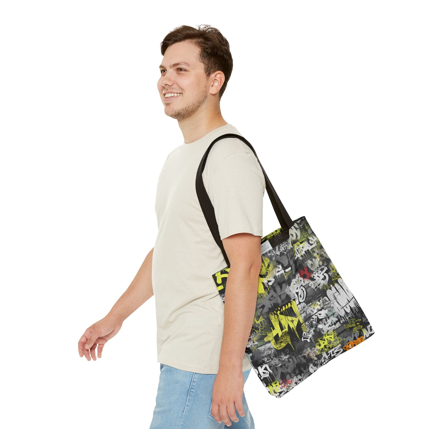 Statement Street Style Tote Bag with Graffiti Art - Fashionable and Practical