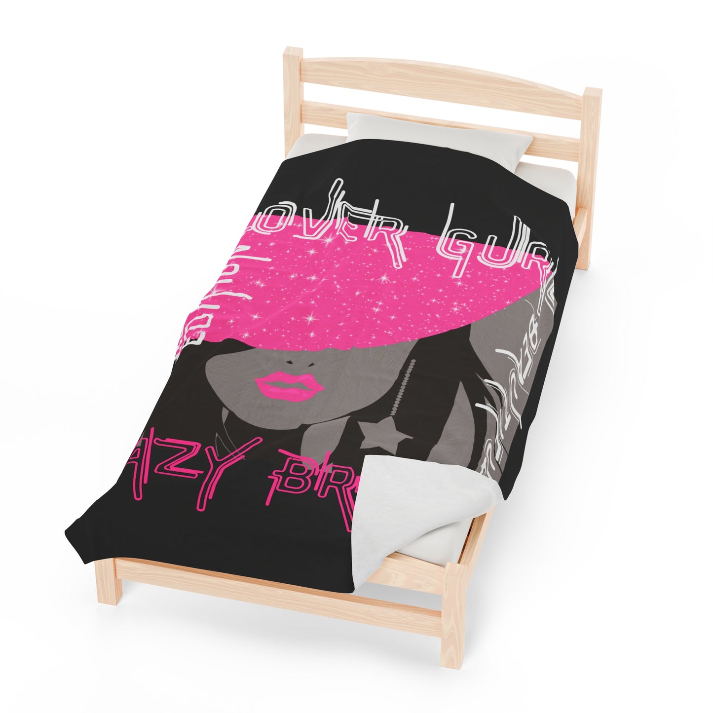 Own an Original: Black Cover Gurl Plush Blanket - Fashion Edition, Beautiful, Trendy Font, Perfect for Fashion-Forward Fashionistas