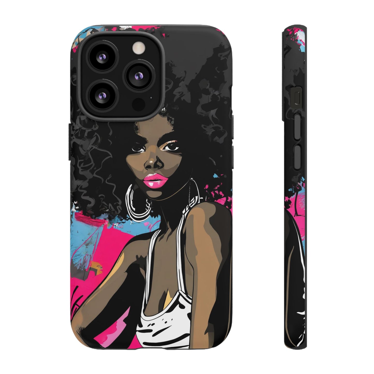 Chic AFRO Phone Case Cover - Stylish Graffiti Art Design for iPhone & Samsung