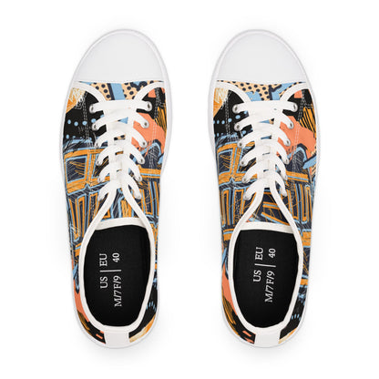 Geometric Low Top Sneakers for Women