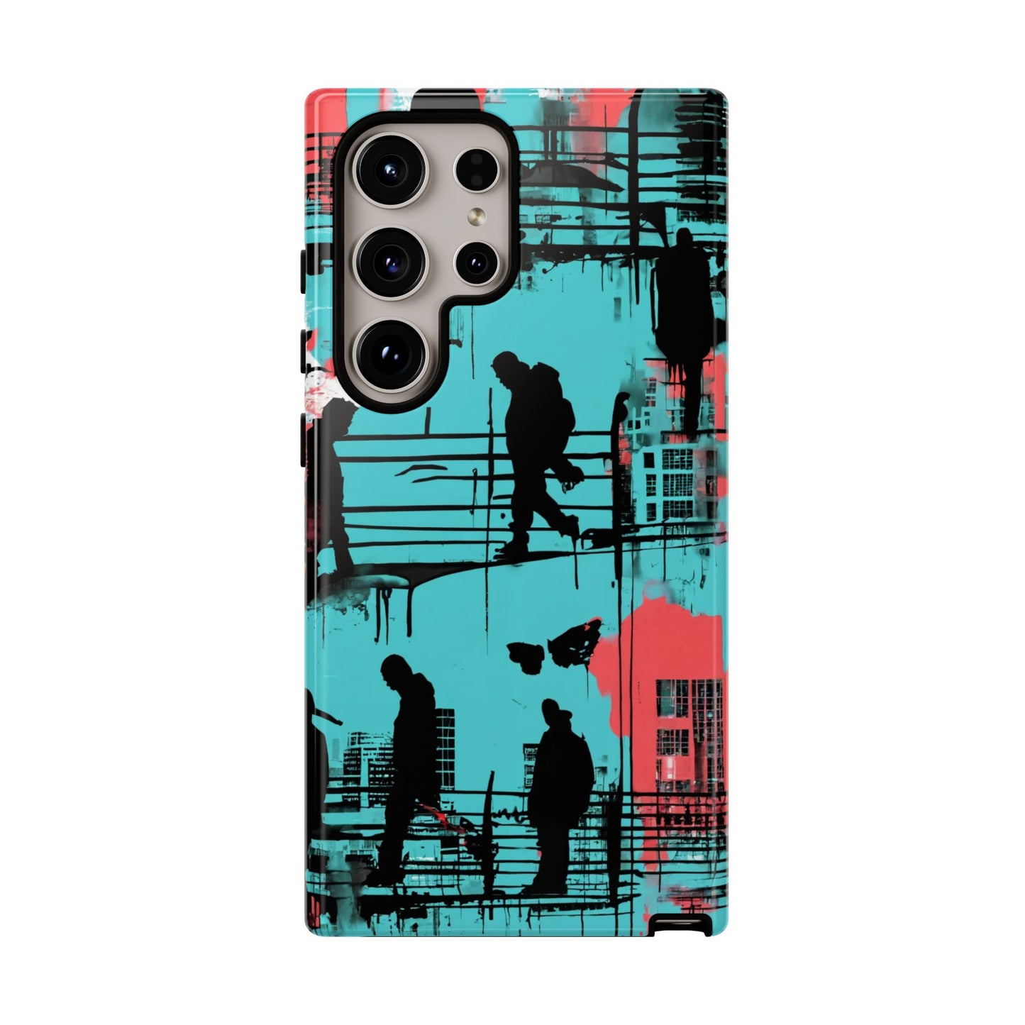 Graffiti Urban Phone Case - City Silhouettes Cool Cover for iPhone 15-11 and Samsung Galaxy 24-10