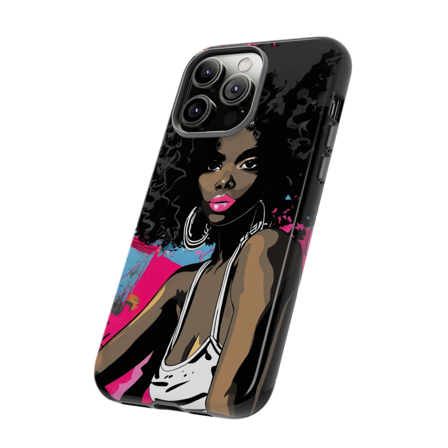 Chic AFRO Phone Case Cover - Stylish Graffiti Art Design for iPhone & Samsung