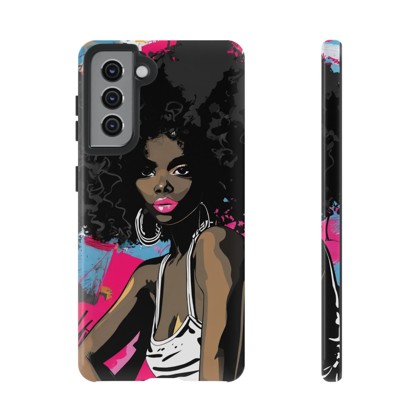 Chic AFRO Phone Case Cover - Stylish Graffiti Art Design for iPhone & Samsung